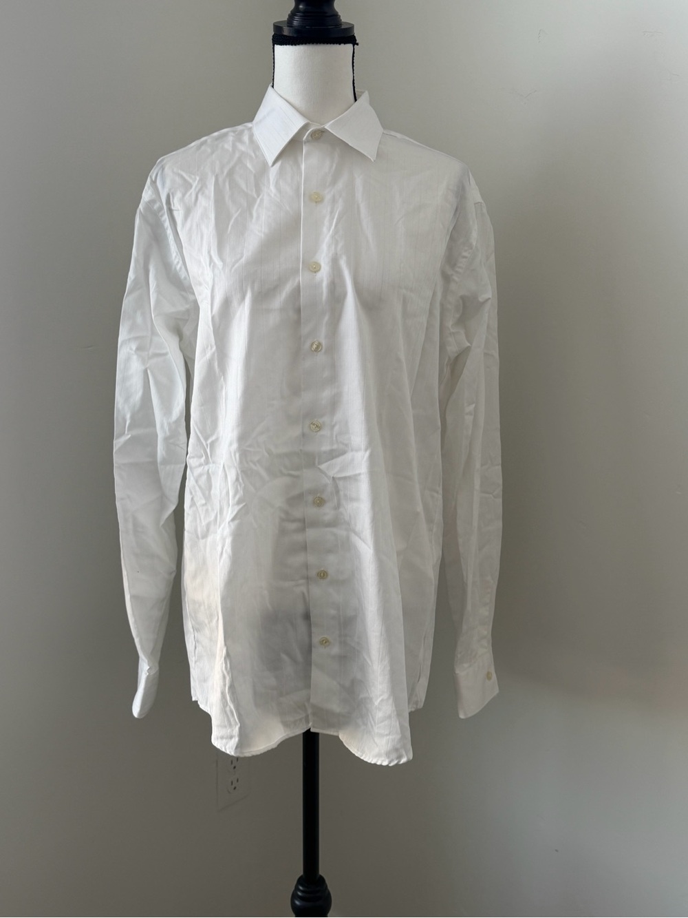 Kenneth Cole Men's White Long-Sleeve Dress Shirt
